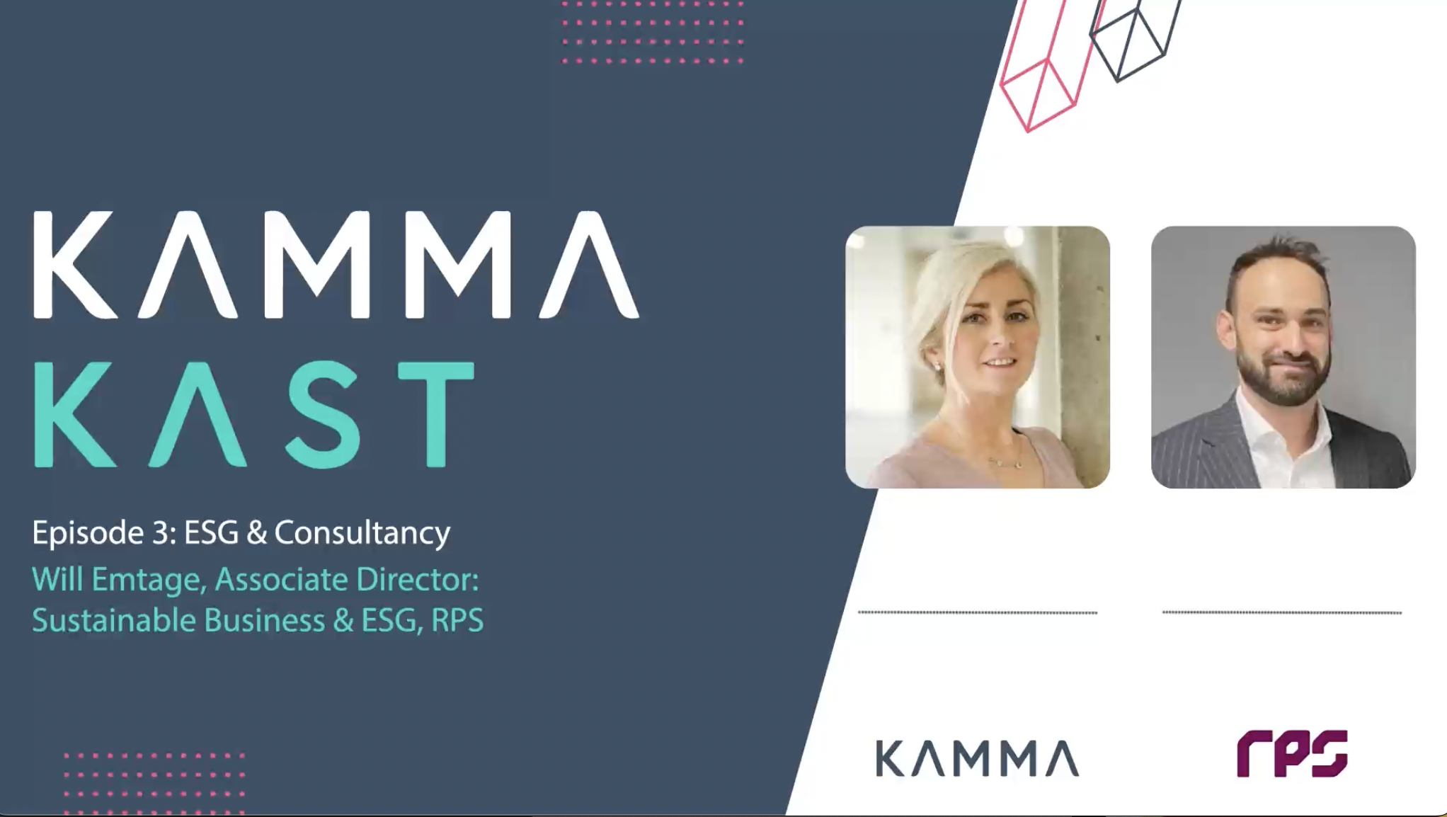 In this third episode of KammaKast, Kamma’s CEO Orla Shields is joined by Will Emtage, Associate Director for ESG at RPS