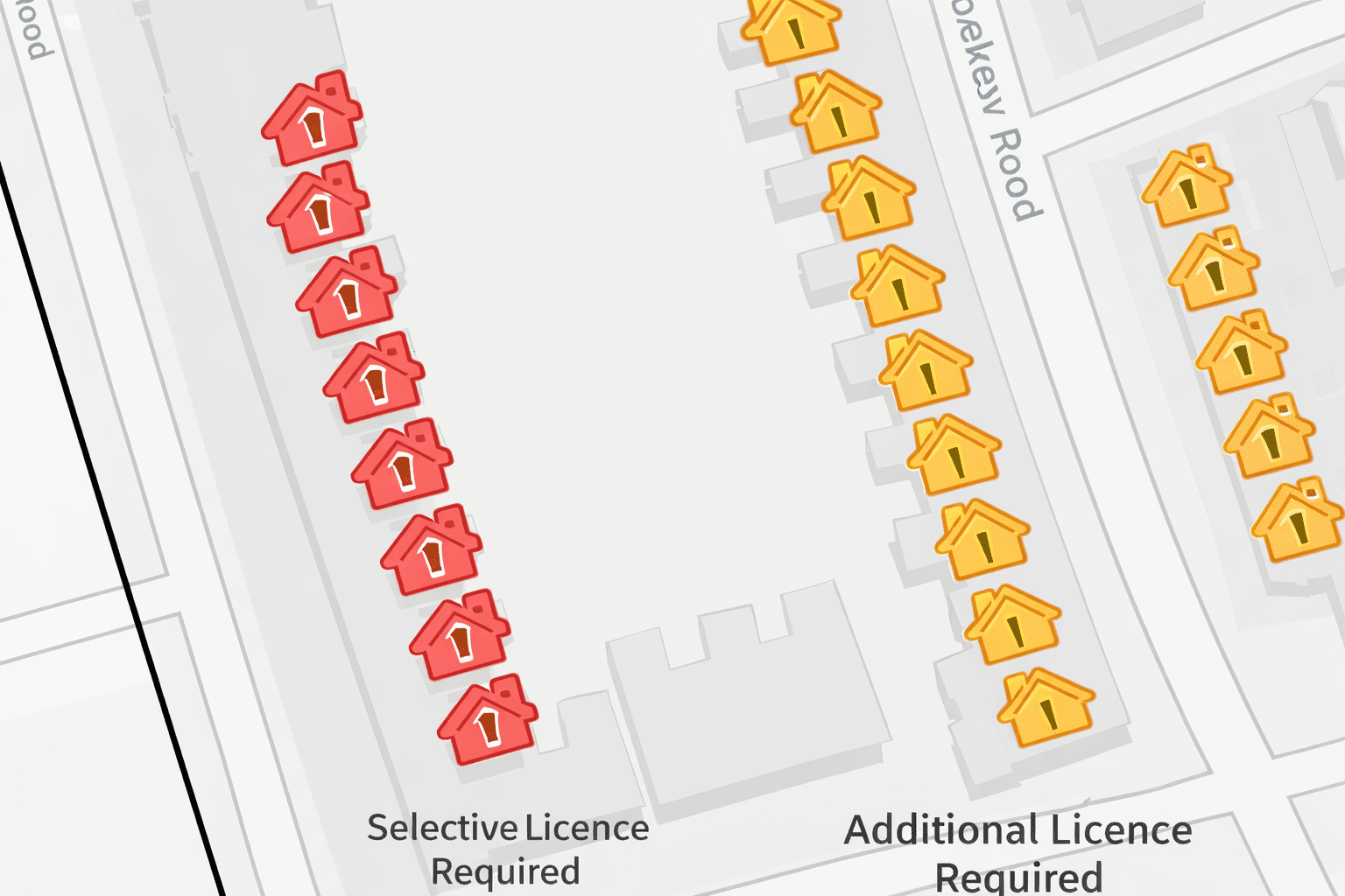 One side of a street needs a selective licence while the other side needs an additional licence